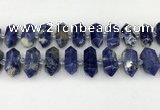 CNG8903 10*25mm - 14*30mm faceted nuggets sodalite beads