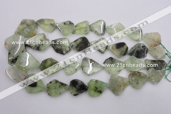 CNG891 15.5 inches 18*22mm – 25*30mm freeform prehnite beads