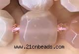 CNG8927 15 inches 14mm - 16mm faceted freeform moostone beads