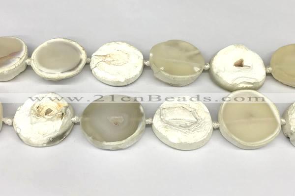 CNG8953 25*28mm - 32*35mm freeform druzy agate beads