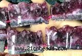 CNG8971 15 inches 30*45mm - 35*55mm freeform druzy amethyst beads