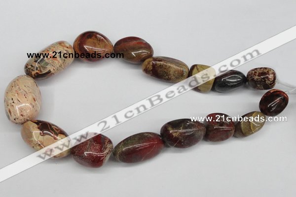 CNG90 15.5 inches 10*18mm - 20*35mm nuggets jasper gemstone beads