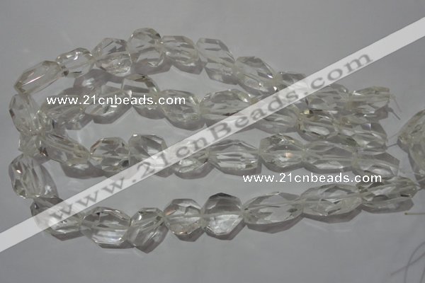 CNG901 15.5 inches 13*15mm – 14*22mm faceted nuggets white crystal beads