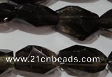 CNG904 15.5 inches 10*14mm – 14*25mm faceted nuggets smoky quartz beads