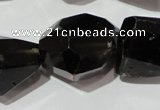 CNG905 15.5 inches 18*22mm – 20*32mm faceted nuggets smoky quartz beads