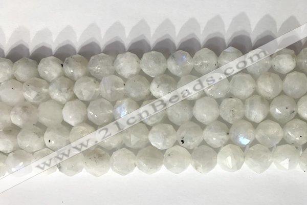 CNG9052 15.5 inches 10mm faceted nuggets white moonstone gemstone beads