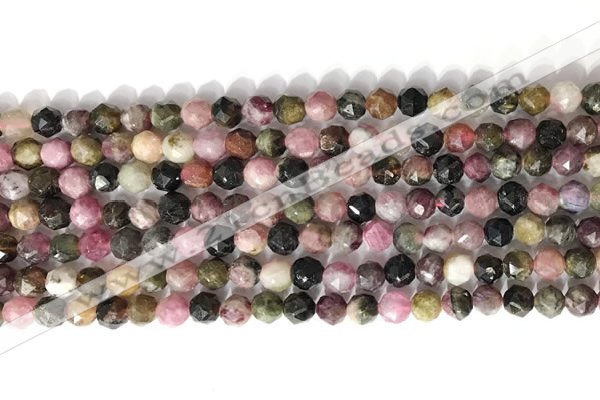 CNG9056 15.5 inches 6mm faceted nuggets tourmaline gemstone beads