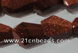 CNG906 15.5 inches 13*18mm – 15*22mm faceted nuggets goldstone beads