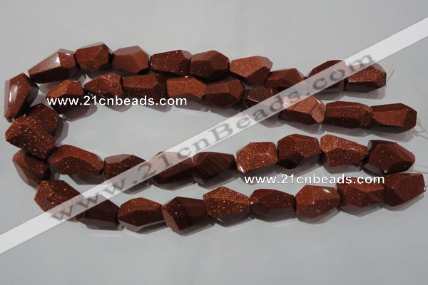 CNG906 15.5 inches 13*18mm – 15*22mm faceted nuggets goldstone beads