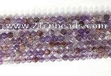 CNG9061 15.5 inches 6mm faceted nuggets purple phantom quartz beads