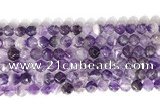 CNG9076 15.5 inches 8mm faceted nuggets dogtooth amethyst gemstone beads