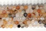 CNG9078 15.5 inches 8mm faceted nuggets agate gemstone beads