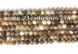 CNG9089 15.5 inches 6mm faceted nuggets coral jade gemstone beads