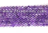 CNG9091 15.5 inches 6mm faceted nuggets amethyst gemstone beads