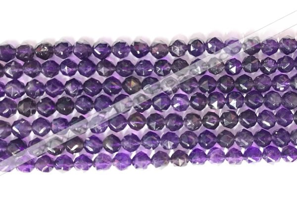 CNG9092 15.5 inches 6mm faceted nuggets amethyst gemstone beads