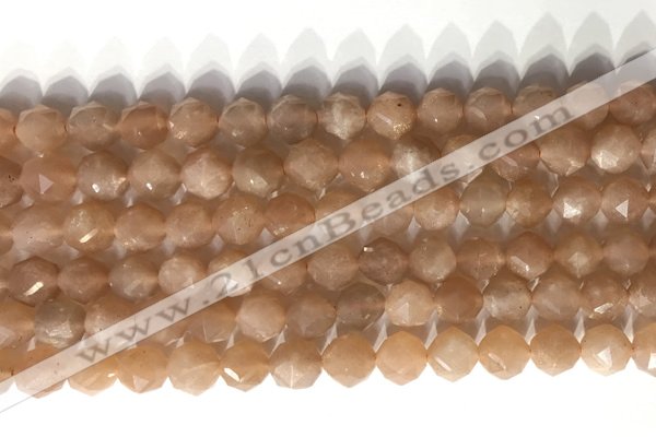 CNG9096 15.5 inches 8mm faceted nuggets moonstone gemstone beads