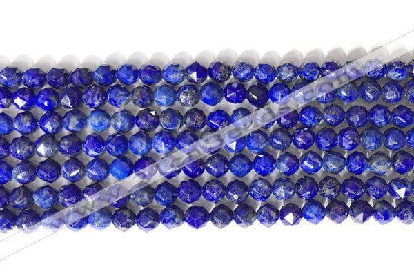 CNG9099 15.5 inches 6mm faceted nuggets lapis lazuli beads