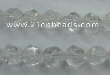 CNG910 15 inches 6mm faceted nuggets white crystal beads