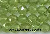 CNG9106 15 inches 4mm faceted nuggets olive quartz beads