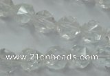 CNG911 15 inches 8mm faceted nuggets white crystal beads