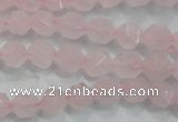 CNG919 15 inches 8mm faceted nuggets rose quartz beads