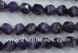 CNG928 15 inches 8mm faceted nuggets amethyst gemstone beads