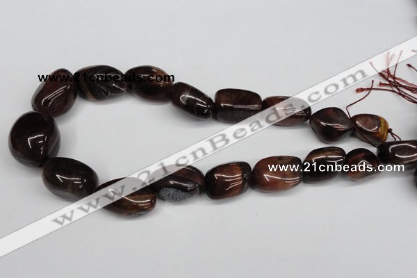 CNG93 15.5 inches 15*20mm - 20*30mm nuggets tiger eye gemstone beads