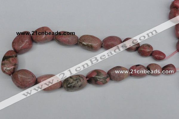 CNG94 15.5 inches 12*14mm - 20*35mm nuggets rhodochrosite gemstone beads