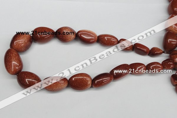 CNG96 15.5 inches 12*18mm - 20*30mm nuggets goldstone gemstone beads