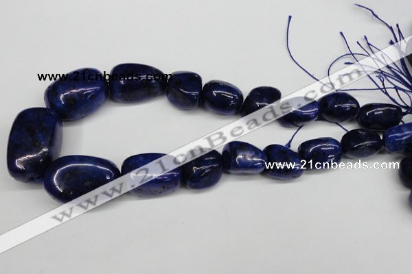 CNG98 15.5 inches 15*20mm - 20*35mm nuggets dyed lapis lazuli beads