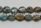 CNI08 16 inches 10mm flat round natural imperial jasper beads wholesale