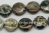 CNI09 16 inches 16mm flat round natural imperial jasper beads wholesale