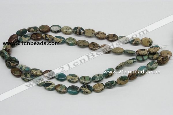 CNI11 16 inches 10*14mm oval natural imperial jasper beads wholesale