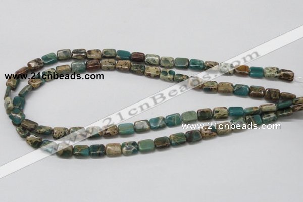 CNI14 16 inches 8*10mm rectangle natural imperial jasper beads wholesale