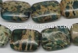 CNI17 16 inches 15*20mm rectangle natural imperial jasper beads wholesale