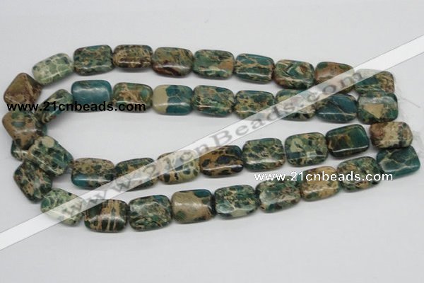 CNI17 16 inches 15*20mm rectangle natural imperial jasper beads wholesale