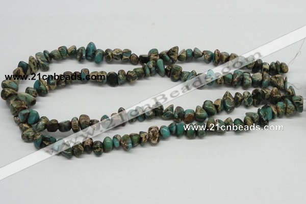 CNI19 16 inches 6*8mm - 8*12mm nuggets natural imperial jasper chip beads