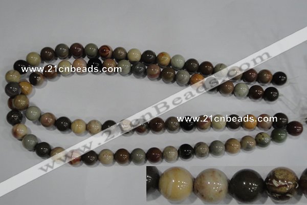 CNI204 15.5 inches 12mm round imperial jasper beads wholesale