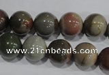 CNI205 15.5 inches 14mm round imperial jasper beads wholesale