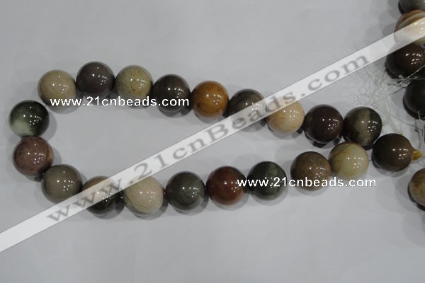 CNI207 15.5 inches 18mm round imperial jasper beads wholesale