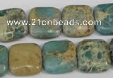 CNI26 15.5 inches 16*16mm square natural imperial jasper beads