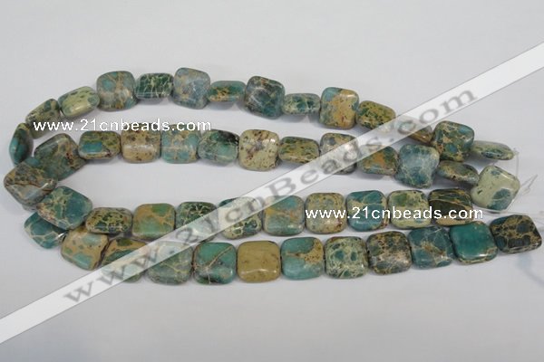 CNI26 15.5 inches 16*16mm square natural imperial jasper beads