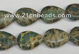 CNI29 15.5 inches 13*18mm flat teardrop natural imperial jasper beads