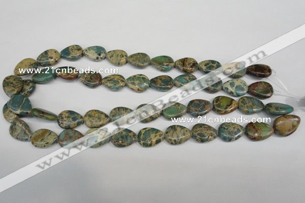 CNI29 15.5 inches 13*18mm flat teardrop natural imperial jasper beads