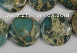 CNI32 15.5 inches 22mm flat round natural imperial jasper beads