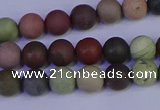 CNI361 15.5 inches 6mm round matte imperial jasper beads wholesale