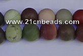 CNI363 15.5 inches 10mm round matte imperial jasper beads wholesale