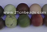 CNI365 15.5 inches 14mm round matte imperial jasper beads wholesale