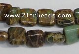 CNI37 15.5 inches 6*6mm square natural imperial jasper beads