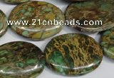 CNI43 15.5 inches 22*30mm oval natural imperial jasper beads